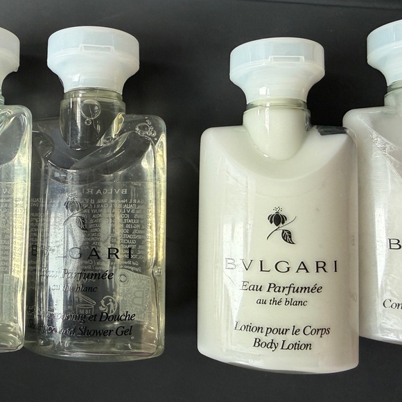 BUNDLE Bvlgari Eau Parfumée Collection 4 piece White & Clear - Picture 2 of 2